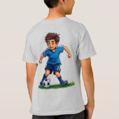 サッカーをする少年 Tシャツ (裏面)