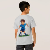 サッカーをする少年 Tシャツ (裏面フル)