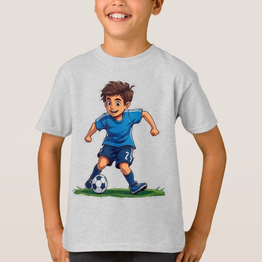 サッカーをする少年 Tシャツ (正面)
