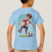 サッカーをする少年 Tシャツ (裏面)