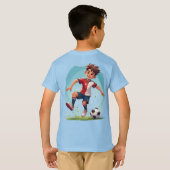 サッカーをする少年 Tシャツ (裏面フル)