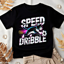 サッカーをする猫が可愛い - キッズ&ティーンへのギフト Tシャツ
