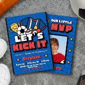 サッカーをキックしよう - サッカーと写真 招待状