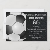 サッカーをテーマにしたスポーツ子供の誕生日招待状 招待状 (正面)