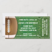 サッカーをテーマにしたチケット招待状の誕生日 (正面)