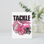 サッカーをテーマにした乳がん認識度 ポストカード (スタンド正面)