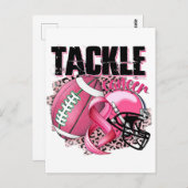 サッカーをテーマにした乳がん認識度 ポストカード (正面/裏面)