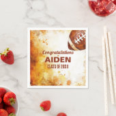 サッカーをテーマにした卒業パーティー スタンダードカクテルナプキン (インサイチュ)