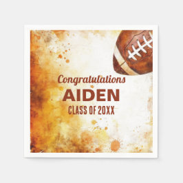 サッカーをテーマにした卒業パーティー スタンダードカクテルナプキン