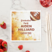 サッカーをテーマにした卒業パーティー スタンダードランチョンナプキン (インサイチュ)