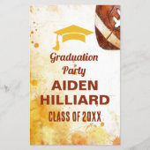 サッカーをテーマにした卒業パーティー チラシ (正面)