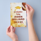 サッカーをテーマにした卒業パーティー チラシ (ハンドル)