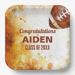 サッカーをテーマにした卒業パーティー ペーパープレート