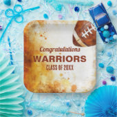 サッカーをテーマにした卒業パーティー ペーパープレート (パーティー)