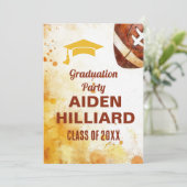 サッカーをテーマにした卒業パーティー 招待状 (スタンド正面)