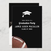 サッカーをテーマにした卒業パーティー 招待状 (正面/裏面)