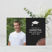 サッカーをテーマにした卒業パーティー 招待状 (スタンド正面)