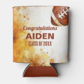 サッカーをテーマにした卒業パーティー 缶クーラー (正面)