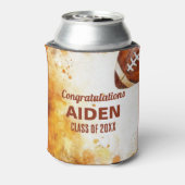 サッカーをテーマにした卒業パーティー 缶クーラー (缶裏面)