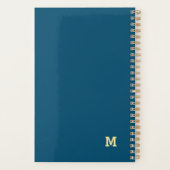 サッカーをテーマにした名前のモノグラム プランナー手帳 (裏面)