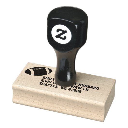 サッカーをテーマにした差出人住所ゴム印 ラバースタンプ (スタンプ)