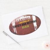 サッカーをテーマにした招待状差出人住所シール 楕円形シール (封筒)