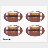 サッカーをテーマにした招待状差出人住所シール 楕円形シール (シート)