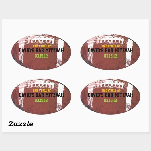 サッカーをテーマにした招待状差出人住所シール 楕円形シール (シート)