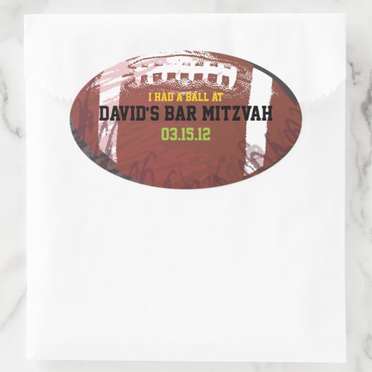 サッカーをテーマにした招待状差出人住所シール 楕円形シール (バッグ)