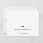 サッカーをテーマにした水彩の誕生日パーティー招待状 招待状 (裏面)