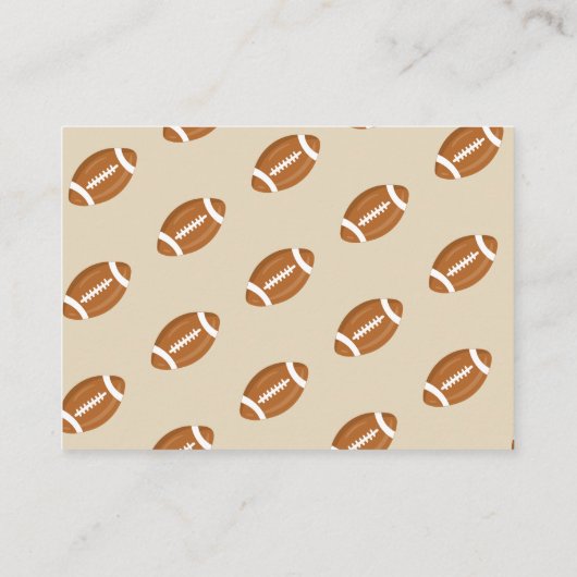 サッカーをテーマにした男の赤ちゃんシャワーギフトレジストリ エンクロージャーカード (裏面)