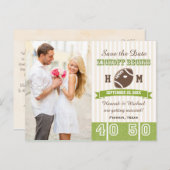 サッカーをテーマにした結婚式 案内ポストカード (正面/裏面)