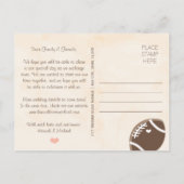 サッカーをテーマにした結婚式 案内ポストカード (裏面)