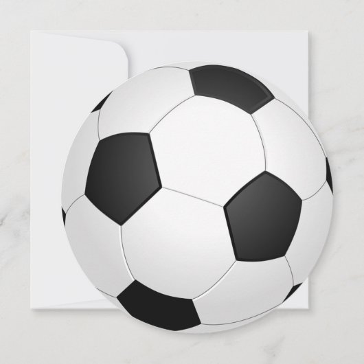 サッカーをテーマにした誕生日パーティーの写真の招待状 招待状 (裏面)