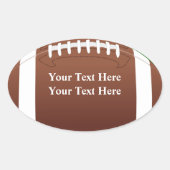 サッカーをテーマにした誕生日パーティーの好意ラベル 楕円形シール (正面)