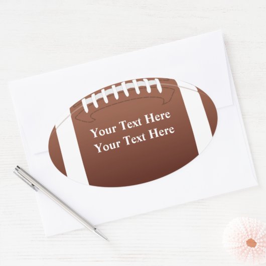 サッカーをテーマにした誕生日パーティーの好意ラベル 楕円形シール (封筒)