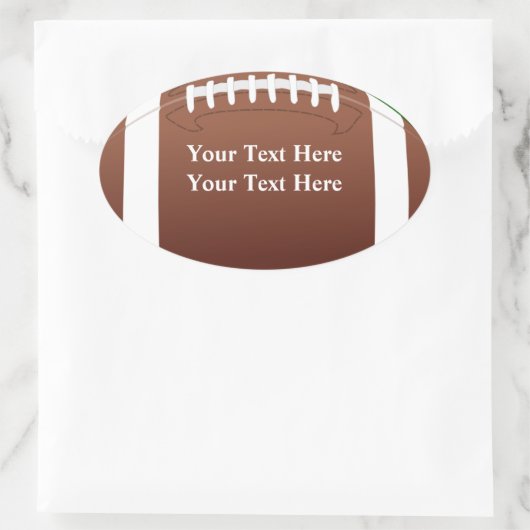 サッカーをテーマにした誕生日パーティーの好意ラベル 楕円形シール (バッグ)