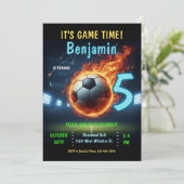 サッカーをテーマにした誕生日パーティーの招待状 招待状 (スタンド正面)