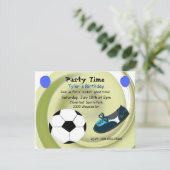 サッカーをテーマにした誕生日パーティーの招待状 招待状 (スタンド正面)