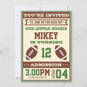 サッカーをテーマにした誕生日パーティーの招待 招待状 (正面)