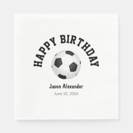 サッカーをテーマにした誕生日パーティーの紙ナプキン スタンダードランチョンナプキン