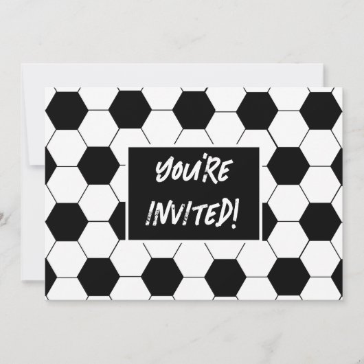 サッカーをテーマにした誕生日パーティー招待状 招待状 (正面)