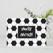 サッカーをテーマにした誕生日パーティー招待状 招待状 (スタンド正面)