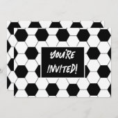 サッカーをテーマにした誕生日パーティー招待状 招待状 (正面/裏面)