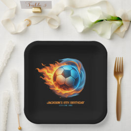 サッカーをテーマにした誕生日パーティー アスリートの誕生日  ペーパープレート