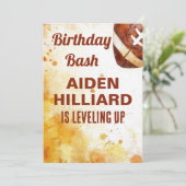 サッカーをテーマにした誕生日パーティー 招待状 (スタンド正面)