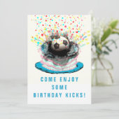 サッカーをテーマにした誕生日パーティー 招待状 (スタンド正面)