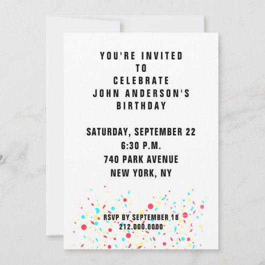 サッカーをテーマにした誕生日パーティー 招待状 (裏面)