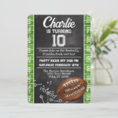 サッカーをテーマにした誕生日パーティー 招待状 (スタンド正面)