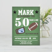 サッカーをテーマにした50誕生日 招待状 (スタンド正面)